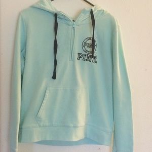 ✰ VS PINK women’s zip up blue hoodie ✰